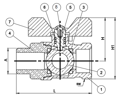 Diagram of Ball Valves(Collector Valves)
