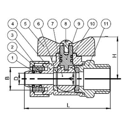 Diagram of Ball Valve