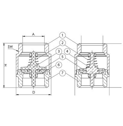 diagram of Spring Check Valve