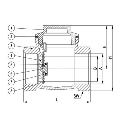 Swing Check Valve Diagram